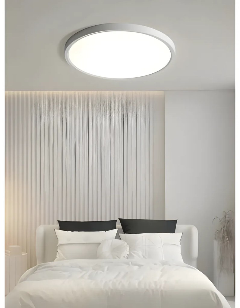 Plafoniera LED IP44 60W Ultra Slim Grosime 2.1cm D40cm 6500K 4000lm DMDS01-500MM-60W Alb