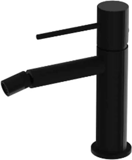 Baterie bideu din alama sanitara, negru mat, montaj pe bideu, pipa fixa 13 cm, LaVita Verdi Negru