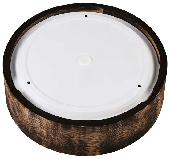Plafonieră baie OAK SMOKY 2xE27/15W/230V IP54, Ø 27,5 cm, stejar maro
