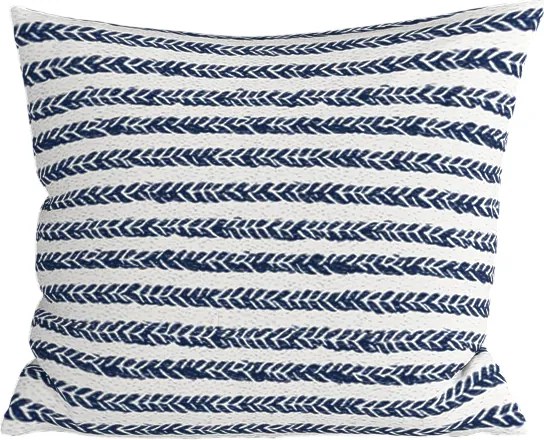 Fata de perna din policoton NAVYSTA POLY 45x45 cm, albastru-alb