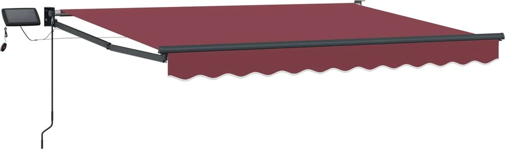 vidaXL Marchiză retractabilă manuală cu led-uri 3,5 x 2,5 m