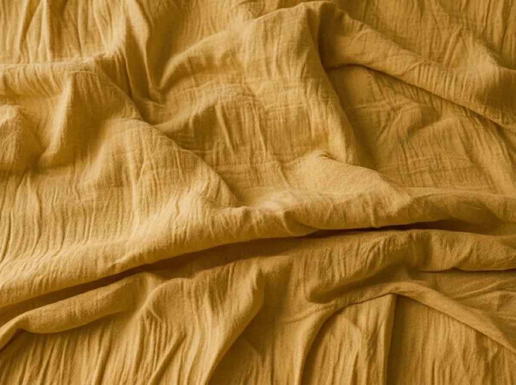 Lenjerie de pat din muselin Mussari galben inchis Dimensiune lenjerie de pat: 70 x 90 cm | 140 x 200 cm