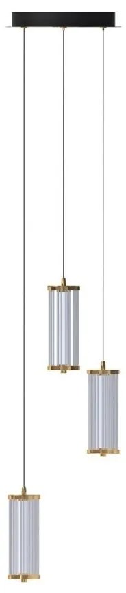 Lustra cu 3 pendule LED CCT si telecomanda Cally
