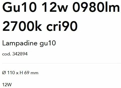 Bec LED ,GU10 12W 0980lm 2700k cri90