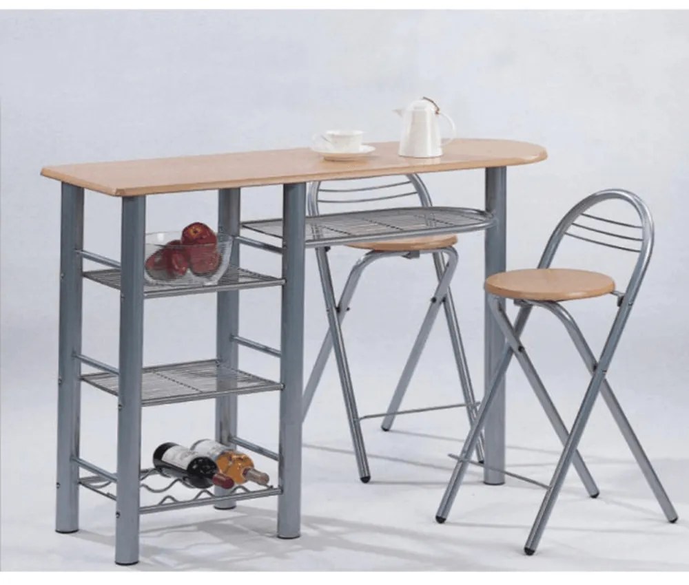 Bar de bucătărie + Scaune bar, 120x40 cm, BOXER