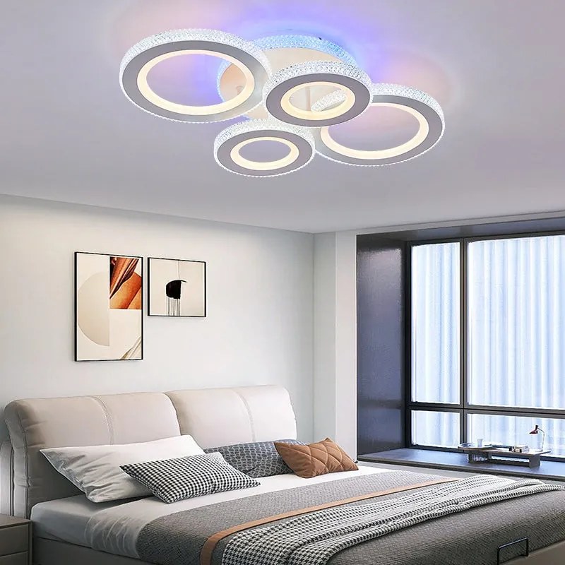 Lustra LED Cu Telecomanda, Elit's,3 Tipuri De Lumina, Intensitate Reglabila, 192W, Alb