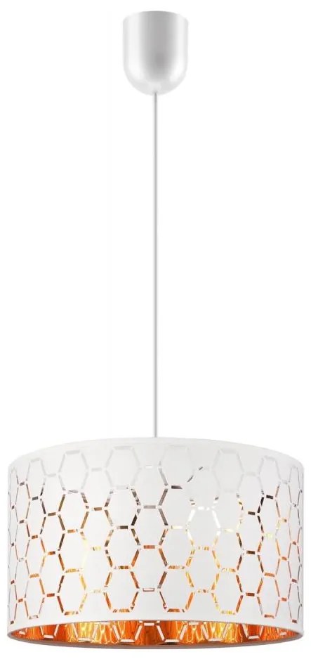 Lustră pe cablu ULLE 1xE27/15W/230V alb