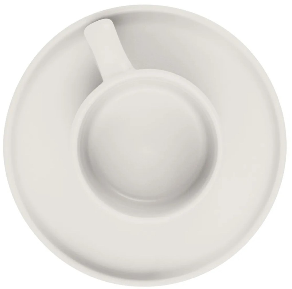 Set 4 cani cu farfurii espresso Sahara Berlinger Haus BH 10015, ceramica, crem