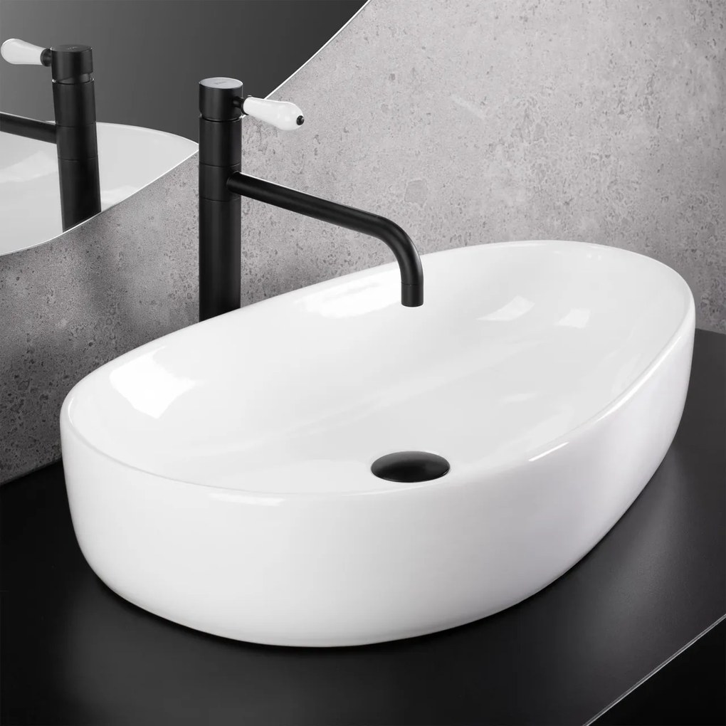 Lavoar Sandra alb L65 cm