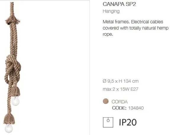 Pendul design rustic CANAPA SP2 134840