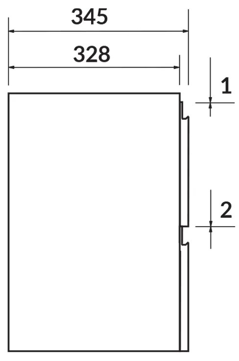 Mobilier suspendat Cersanit, Moduo Slim, pentru lavoar incastrabil, 50 cm, alb