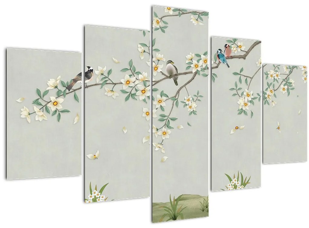 Tablou - Adunarea păsărilor (150x105 cm)