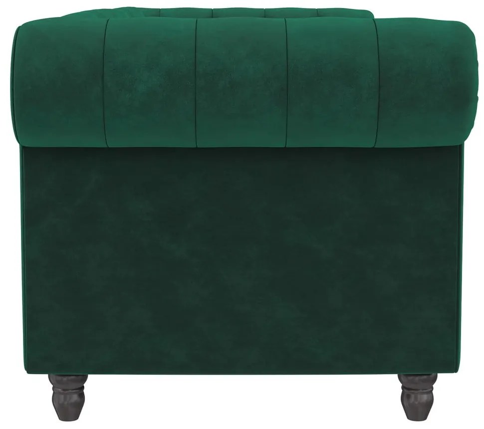 Canapea verde-închis extensibilă cu tapițerie din catifea 236 cm Felix – Støraa