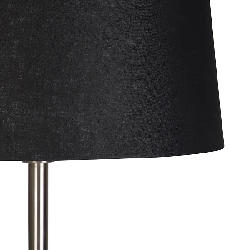 Lampă de podea modernă din oțel cu abajur negru 45 cm - Simplo