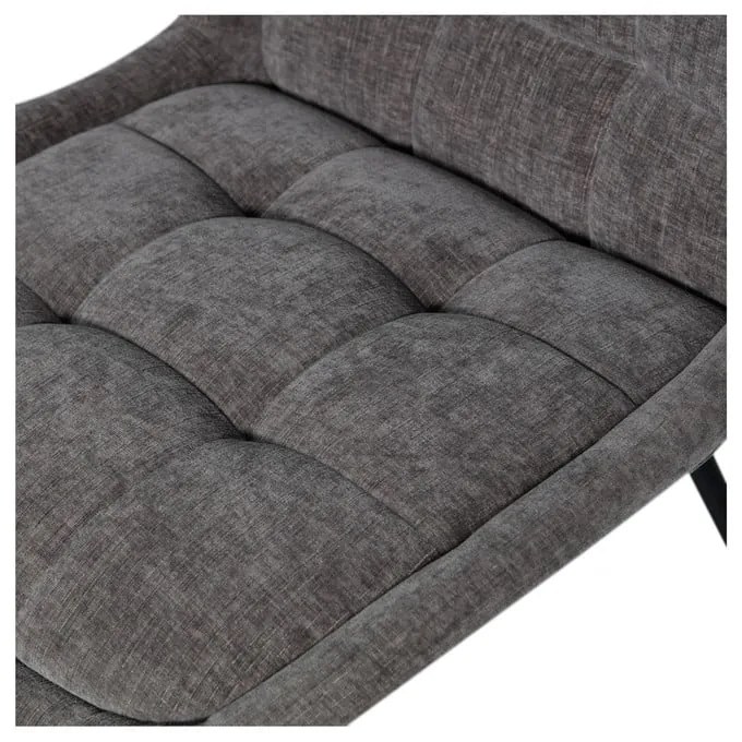 Scaune de dining gri 2 buc. din catifea Crate – WOOOD