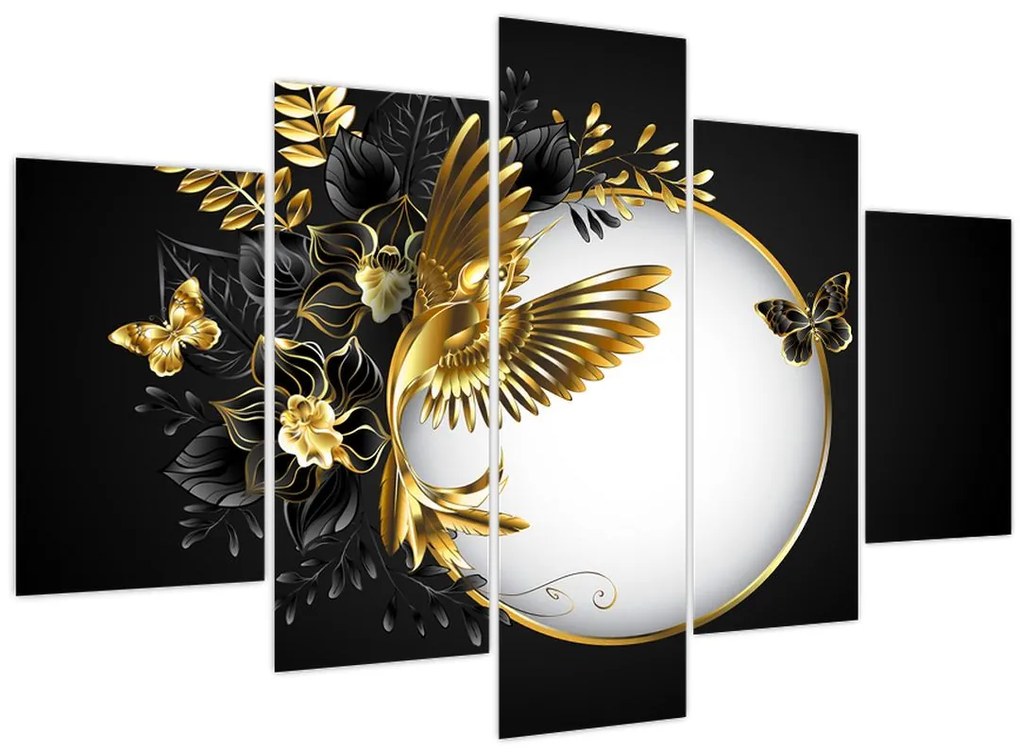 Tablou - Bile cu motive aurii (150x105 cm)