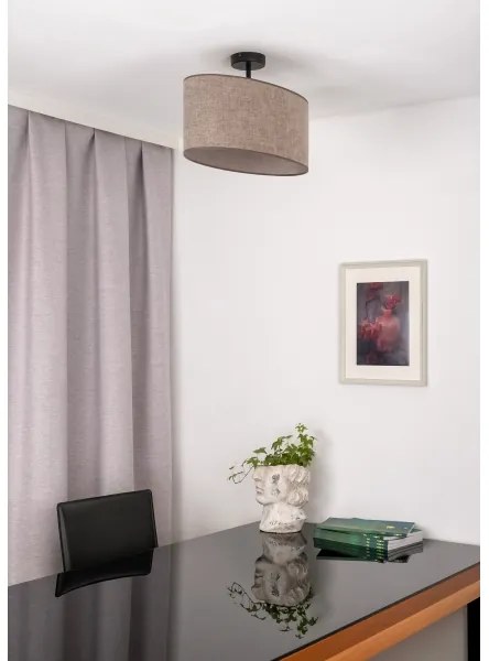 Lustră aplicată Duolla OVAL 1xE27/15W/230V maro