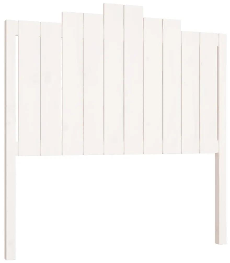 818456 vidaXL Tăblie de pat, alb, 106x4x110 cm, lemn masiv de pin