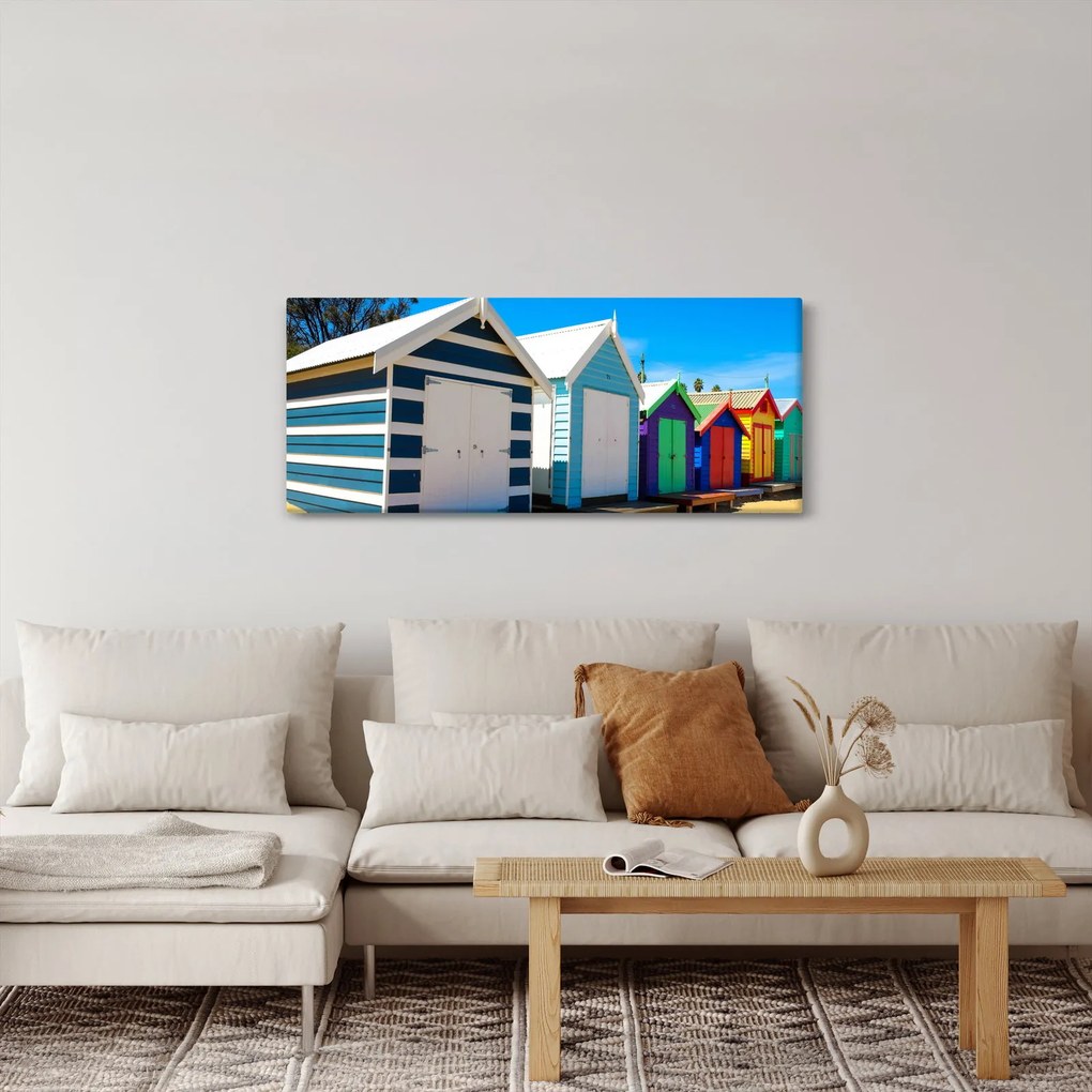 Tablou - Plaja Brighton, Melbourne, Australia (120x50 cm)