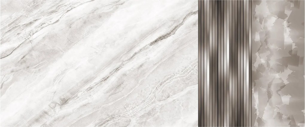 Tablou - Marmură cu linii argintii (120x50 cm)