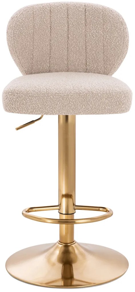 HR193N Scaun Latte Boucle cu Bază Aurie
