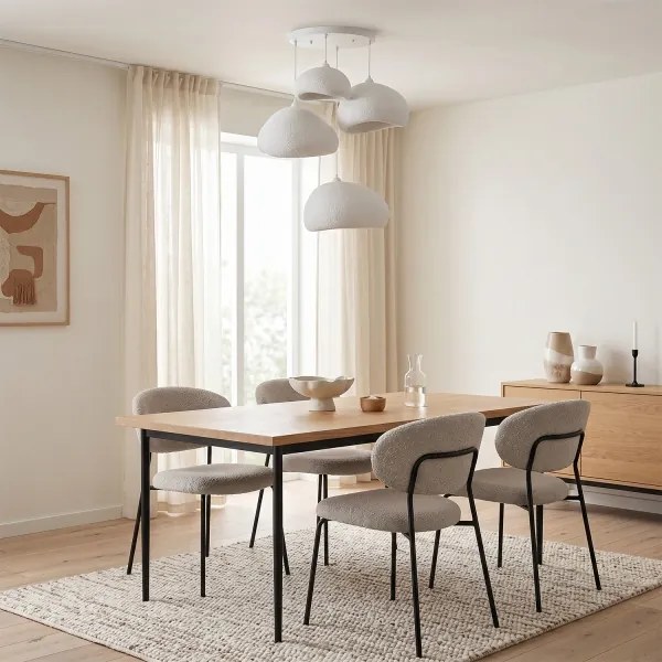 Brilagi - Lustru suspendat pe cablu WABI SABI 4xE27/40W/230V Ø 95 cm alb