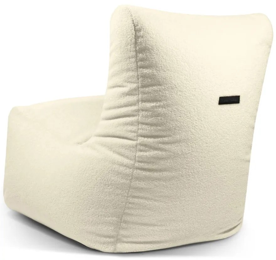 Fotoliu bean bag gri deschis cu tapițerie din țesătură bouclé Seat Lounge – SLOWDOWN