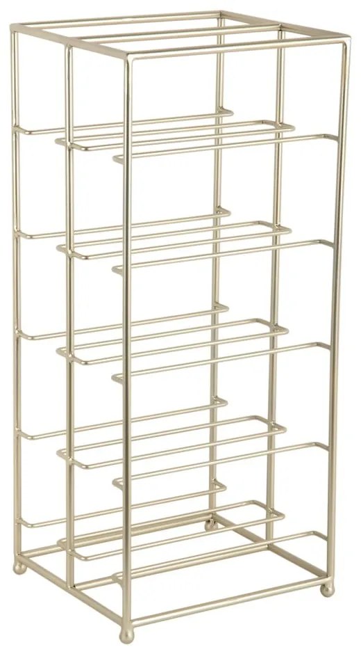 Raft pentru sticle de vin auriu din metal număr de sticle 10 25x57x22,5 cm Dual Floor – PT LIVING