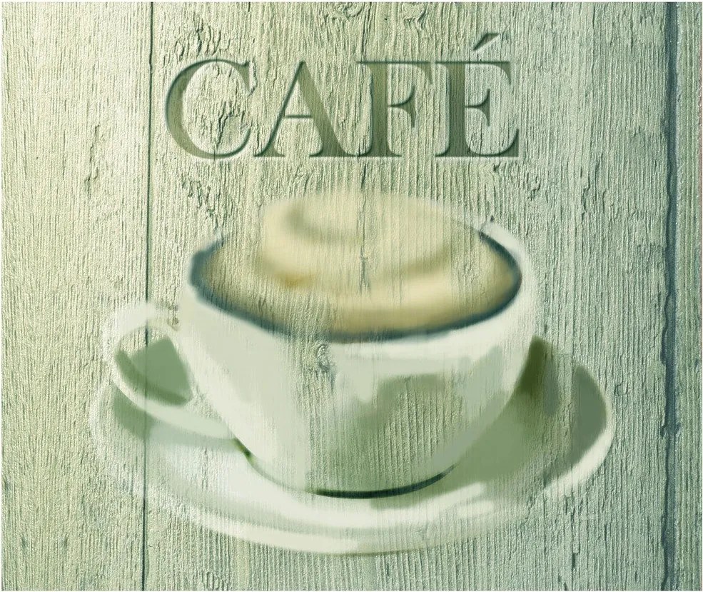 Placă de protecție din sticlă CAFE pentru perete - 50 x 60 cm, WENKO, cafea