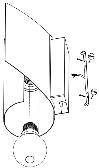 Eglo 98759 - Aplică perete FALICETTO 1xE27/40W/230V
