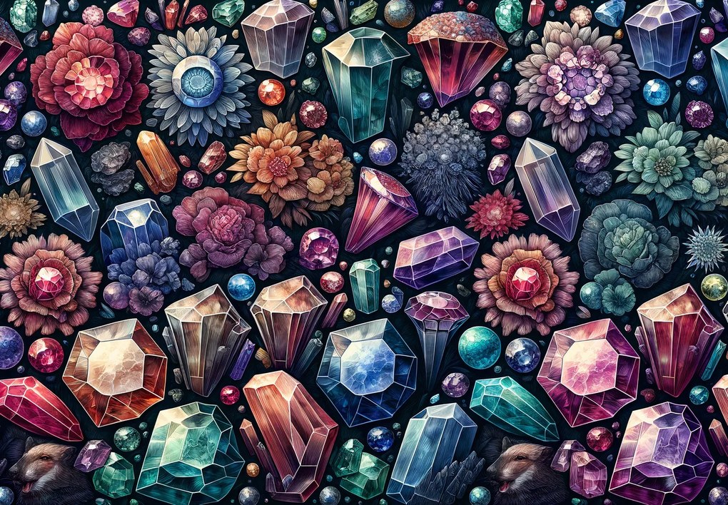 Fototapet - Diamante florale (147x102 cm)