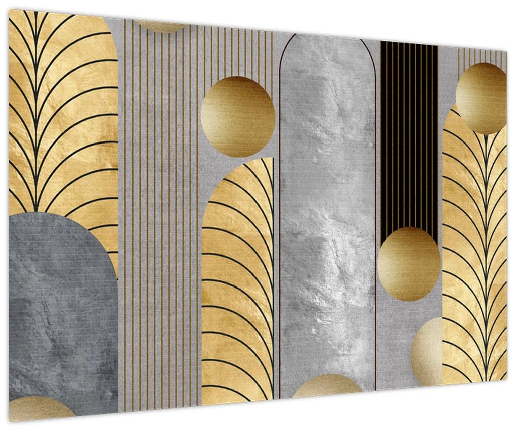 Tablou - Decorațiuni de aur (90x60 cm)