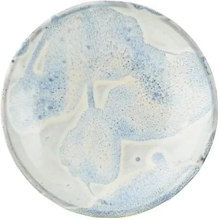Bol Alb si Albastru din Ceramica MIO - Ceramica Alb Diametru (15 cm) Inaltime (4 cm)