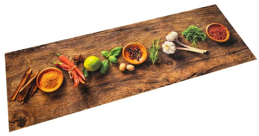 vidaXL Covor de bucătărie lavabil Spices, 60x300 cm, catifea