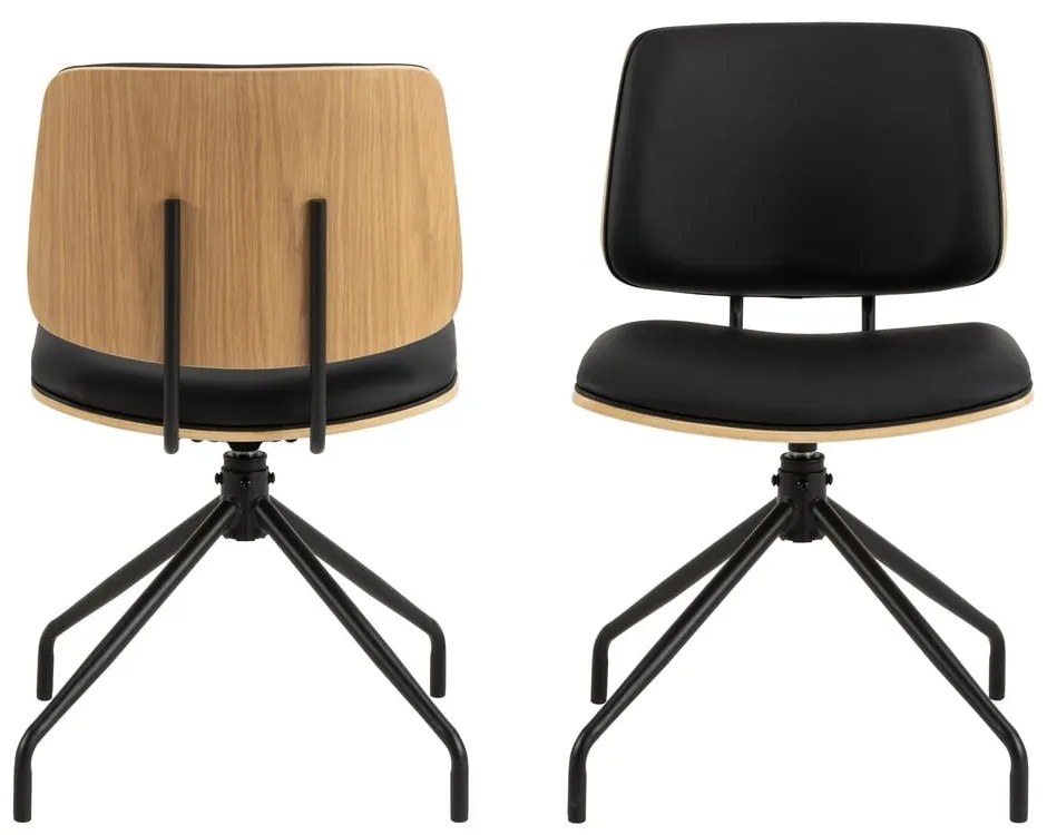 Scaun de dining negru Owen – Actona