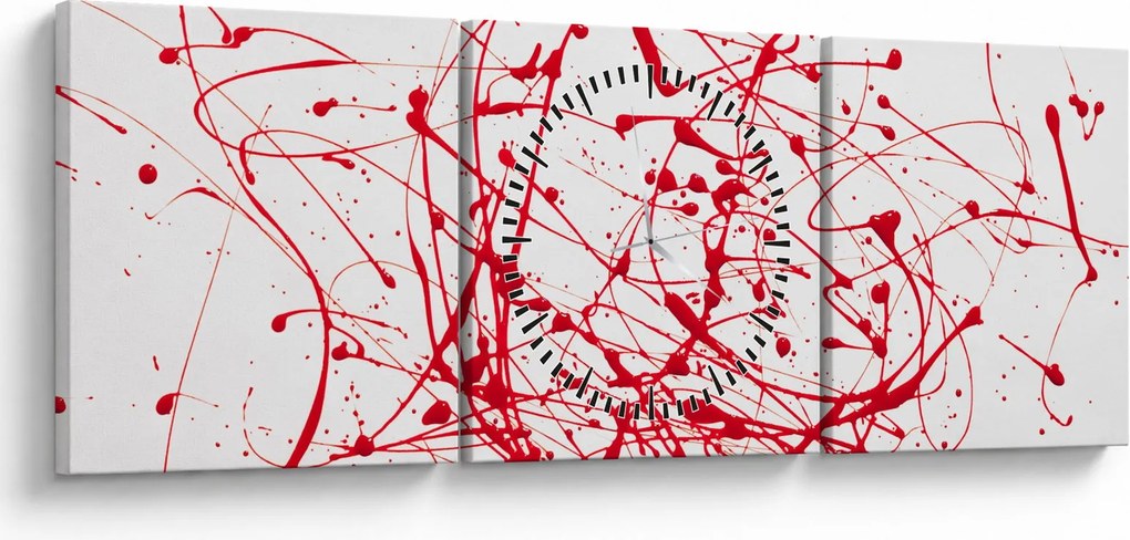 Tablou - Tehnica de picurare (cu ceas) (90x30 cm)