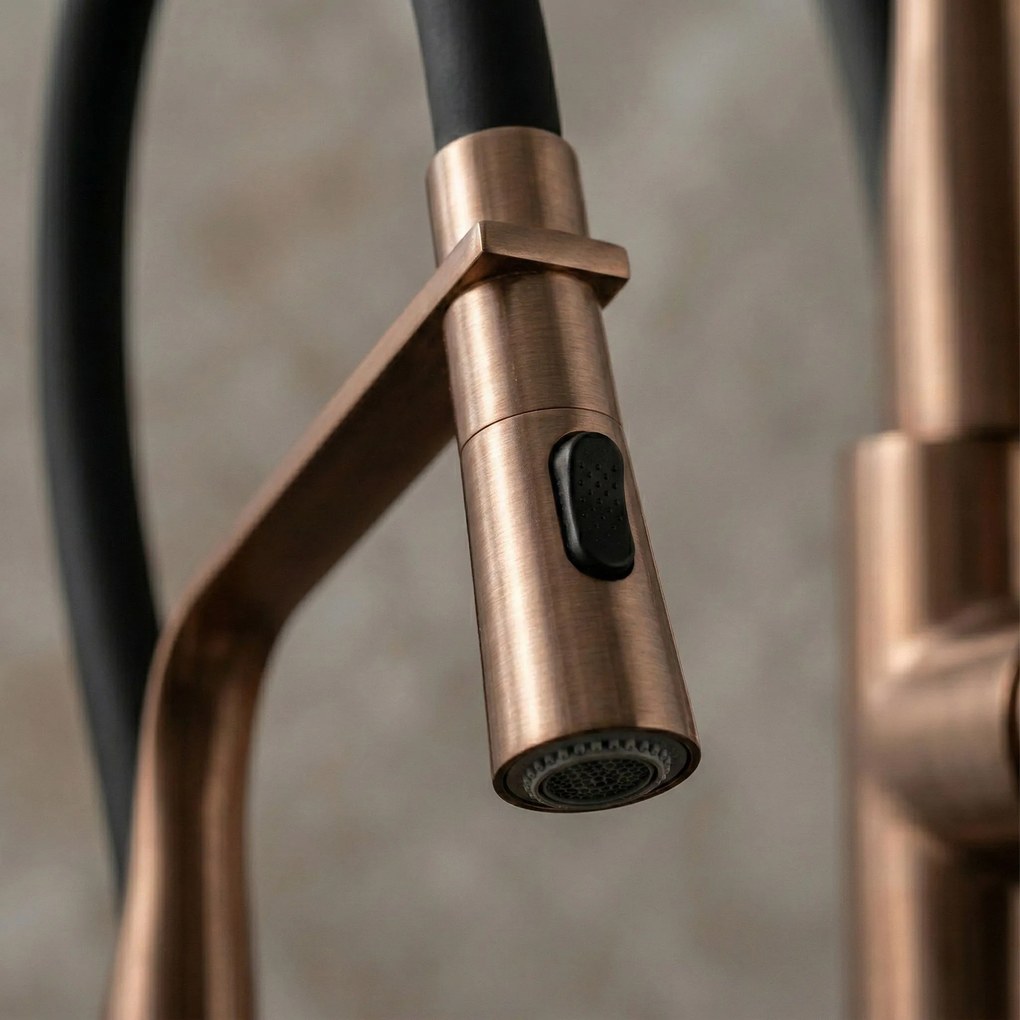 Baterie de bucătărie Rea Castor Auriu Copper Brush