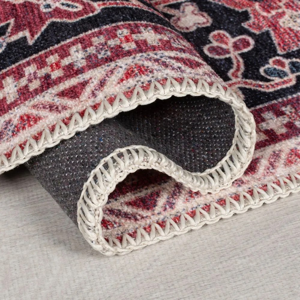 Covor burgundy lavabil din amestec de fibre reciclate 160x230 cm Windsor – Flair Rugs