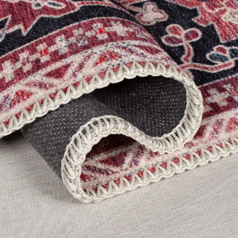 Covor burgundy lavabil din amestec de fibre reciclate 80x150 cm Windsor – Flair Rugs
