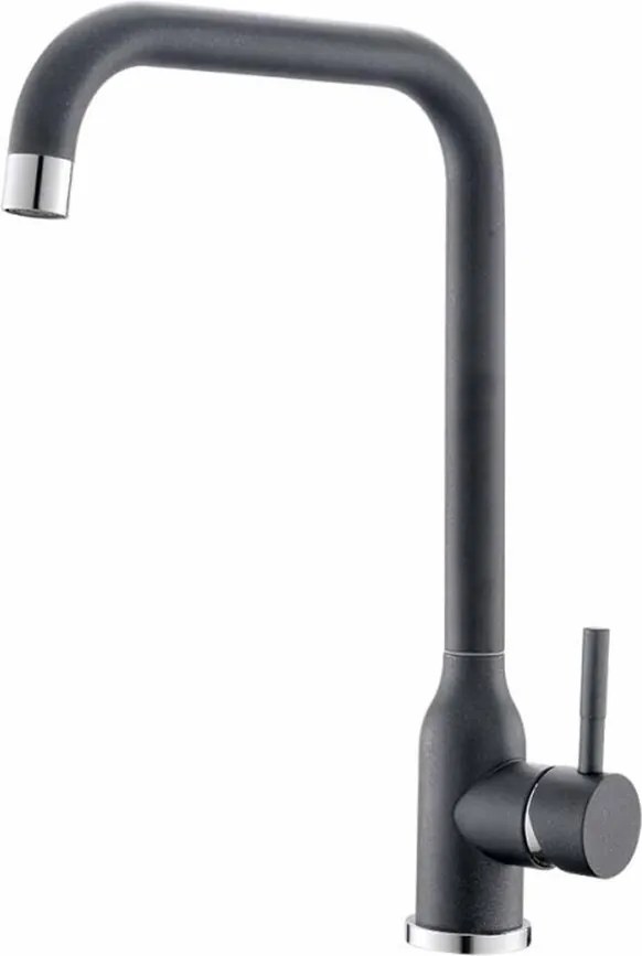 Baterie bucatarie monocomanda Inter Ceramic finisaj gri-granit mat