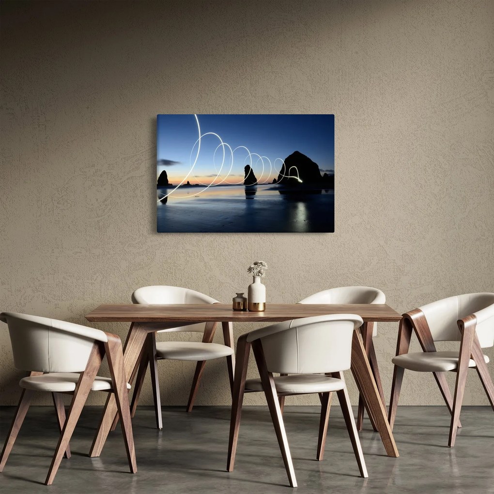Tabloul - plaja în apus de soare (90x60 cm)