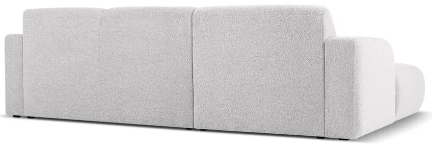 Colțar gri deschis cu tapițerie din stofă bouclé (colț stânga) Molino – Micadoni Home