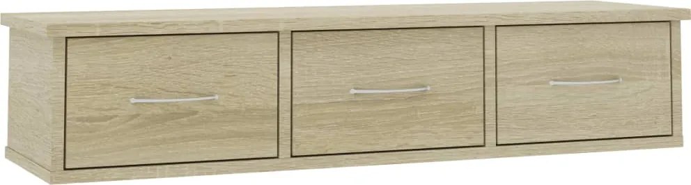 vidaXL Dulap de perete cu sertare, stejar Sonoma, 88x26x18,5 cm