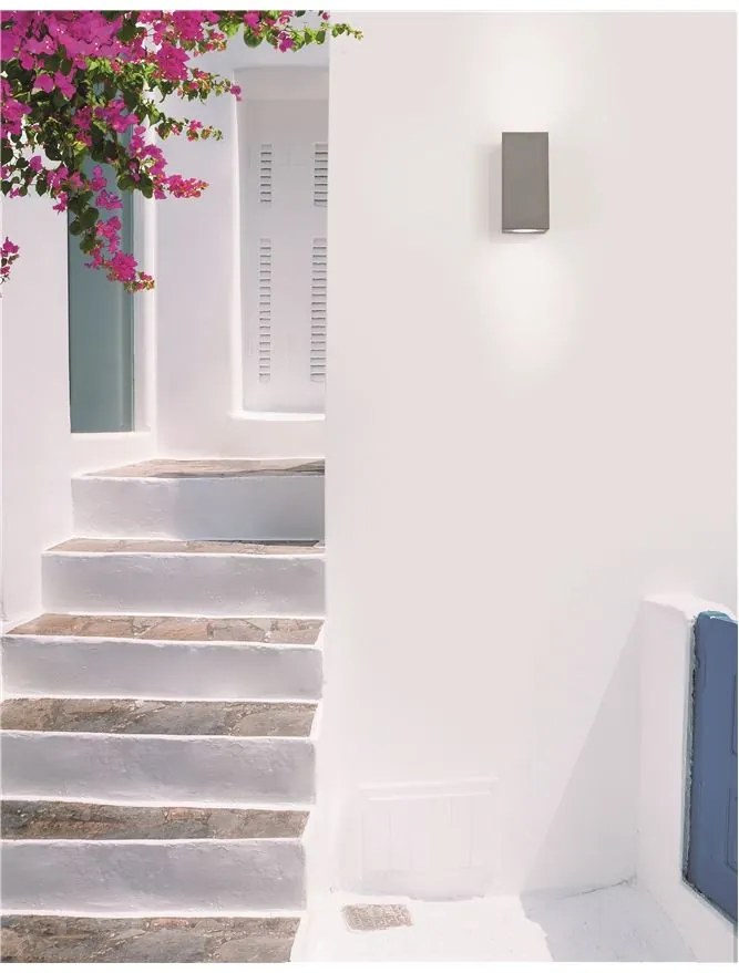 Aplica perete moderna de exterior cu iluminat ambiental IP65 FUENTO I alba