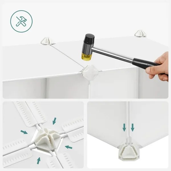 Dulap modular pentru copii ANET cu cutii colorate, depozitare practică