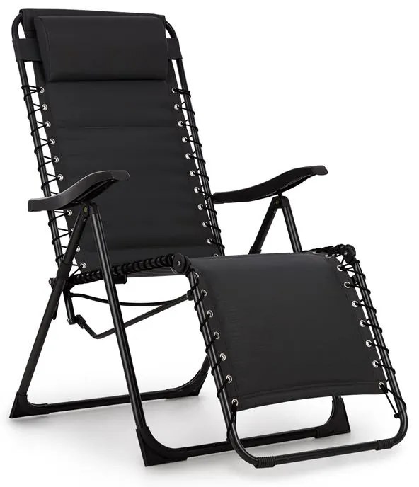 California Dreaming, șezlong, tapițerie, cadru din oțel, negru