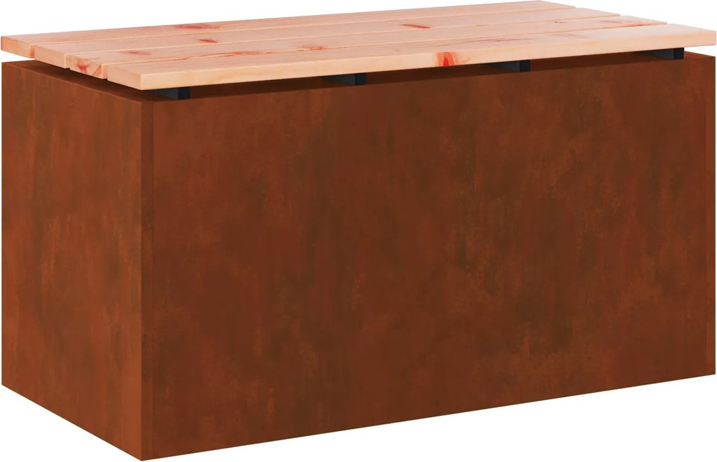 vidaXL Bancă de grădină Ruginit 80 x 40 x 43 cm