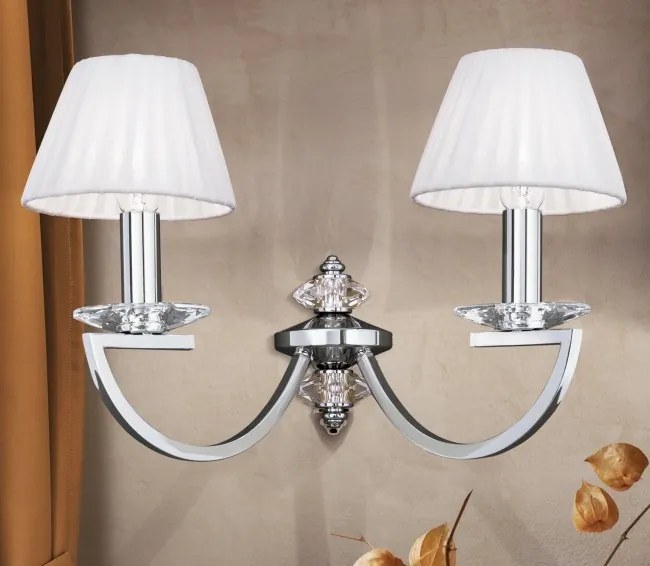 Aplica de perete cristal Swarovski eleganta de lux Avala 2L nickel plated