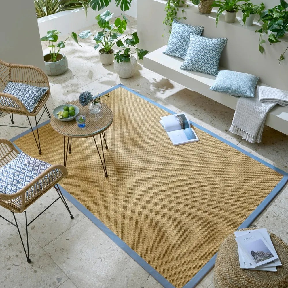Covor pentru exterior și interior albastru deschis/maro deschis 160x230 cm Sisal Look – Flair Rugs