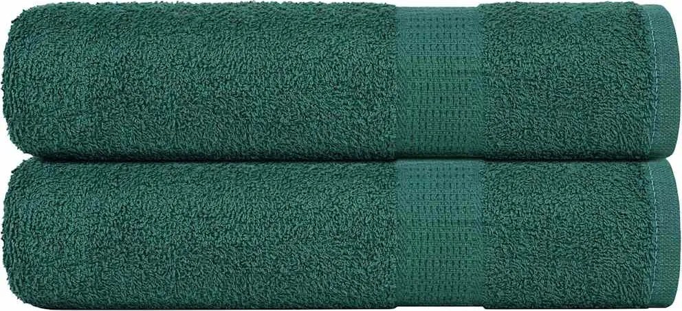 vidaXL Prosoape de duș, FROGN, 2 buc., verde, 70x140 cm, 360 g/m²